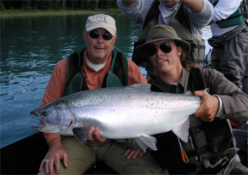 Alaska silver salmon fishing